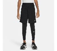 Nike FJ6821-010 Pro Dri-FIT Shorts Boy's Black/Black/White Size M