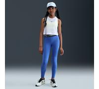 Nike Pro Dri-FIT Older Kids' (Girls') Leggings - Blue - Polyester/Elastane L