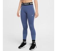 Nike Pro Dri-FIT Older Kids' (Girls') Leggings - Blue - Polyester/Elastane XS