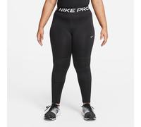 Nike Pro Dri-FIT Older Kids' (Girls') Leggings (Extended Size) - Black - Polyester/Elastane M+