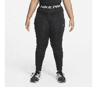 Nike Pro Dri-FIT Older Kids' (Girls') Leggings (Extended Size) - Black - Polyester/Elastane XL+