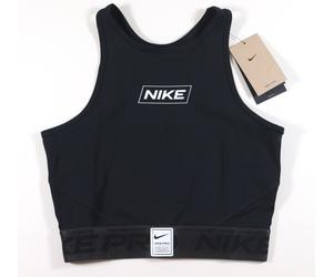 NIKE PRO DRI FIT TRAINING CROPPED CROP TANK TOP BLACK DQ5593-010 WOMEN S M L