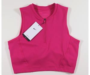 NIKE PRO DRI FIT TRAINING CROPPED CROP TANK TOP - PINK DM6952-621 WOMEN M L