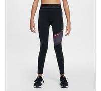 Nike Pro Girls' Dri-FIT Mid-Rise Leggings - Black - Polyester/Elastane S