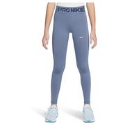 Nike Pro Girls' Mid-Rise Leggings - Blue - Polyester/Elastane S