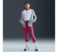 Nike Pro Girls' Mid-Rise Leggings - Purple - Polyester/Elastane XS