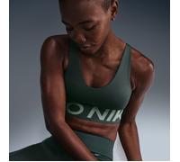Nike Pro Indy Plunge Bra for Women - Vintage Green, Perfect for Running and Training
