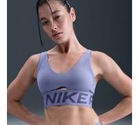 Nike Pro Indy Plunge Women's Medium-Support Padded Sports Bra - Blue - Polyester/Elastane S