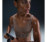 Nike Pro Indy Plunge Women's Medium-Support Padded Sports Bra - Brown S