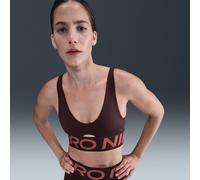 Nike Pro Indy Plunge Women's Medium-Support Padded Sports Bra - Red - Polyester/Elastane XL