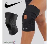 NIKE PRO KNEE SLEEVE OPEN PATELLA DRI FIT COMPRESSION SUPPORT INJURY BLACK