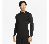 Nike Pro Men's Dri-FIT Fitness Mock-Neck Long-Sleeve Top - Black - Polyester/Elastane L