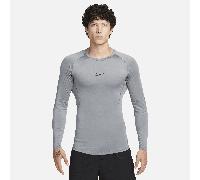 Nike Pro Men's Dri-FIT Tight Long-Sleeve Fitness Top - Grey - Polyester/Elastane L