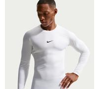 Nike Pro Men's Dri-FIT Tight Long-Sleeve Fitness Top - White - Polyester/Elastane
