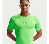 Nike Pro Men's Dri-FIT Tight Short-Sleeve Fitness Top - Green - Polyester/Elastane XL