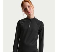 Nike Pro Older Kids' (Girls') Dri-FIT Half-Zip Long Sleeve - Black - Polyester/Elastane L