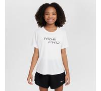 Nike Pro Older Kids' (Girls') Dri-FIT Top - White - Polyester XL