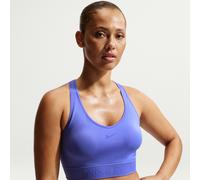 Nike Pro Seamless Women's Dri-FIT Cropped Tank Top - Blue - Polyester/Nylon/Elastane M (UK 12-14)