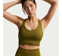 Nike Pro Seamless Women's Dri-FIT Cropped Tank Top - Brown - Polyester/Nylon/Elastane XXS