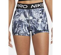 Nike Pro Shorts Womens Large Mid Rise All Over Pattern 3” Training DQ5573-010