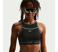 Nike Pro Swoosh Girls' Sports Bra Sport Pack - Black - Polyester/Elastane XL