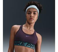 Nike Pro Swoosh Older Kids' Sports Bra with Shine Accents - Purple - Polyester/Elastane L