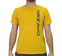 NIKE Pro Top NPC Burnout T-Shirt Men's T-Shirt - Yellow, L