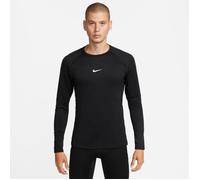 Nike Pro Warm Long Sleeve Tee for Men - Black Performance Running Shirt