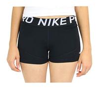 Nike Pro Women's 3" Training Shorts, Black/Black/(White), L