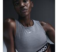 Nike Pro Women's Dri-FIT Cropped Tank Top - Grey - Polyester/Elastane S (UK 8-10)