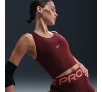 Nike Pro Women's Dri-FIT Cropped Tank Top - Red - Polyester/Elastane XXL (UK 24-26)