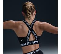 Nike Pro Women's Light-Support Non-Padded Sports Bra - Black - Polyester/Elastane XXS