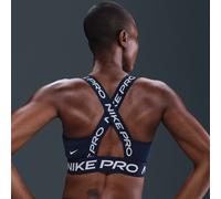 Nike Pro Women's Light-Support Non-Padded Sports Bra - Blue - Polyester/Elastane XXS