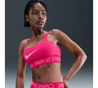 Nike Pro Women's Light-Support Non-Padded Sports Bra - Pink - Polyester/Elastane XL