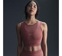 Nike Pro Women's Mesh Tank Top - Pink - Polyester/Elastane L (UK 16-18)