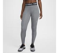 Nike Pro Women's Mid-Rise Mesh-Panelled Leggings - Grey - Polyester/Elastane XL (UK 20-22)