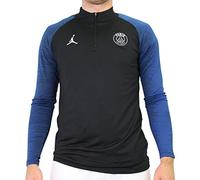 Nike Psg M Nk Dry STRK Dril Top 4Th Long Sleeved T-Shirt - Black/Hyper Cobalt/(White) (No Sponsor-PLYR), X-Small