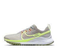 NIKE Men's React Pegasus Trail 4 Sneaker, LT Iron ORE/Volt-Cobblestone, 7 UK