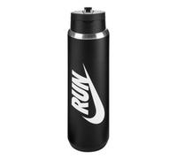 Nike Recharge Run Straw Stainless Steel 680Ml Water Bottle Black (One Size)