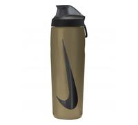 Nike Refuel Bottle Locking Lid 24 oz Water Bottle Sports BPA Free Airtight (Metallic Gold/Black/Black/Iridescent)