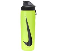 Nike Refuel Bottle Locking Lid 24oz 709 ml Water Bottle Sports Bottle Training Fitness Leakproof, Volt/Black/Black Iridescent