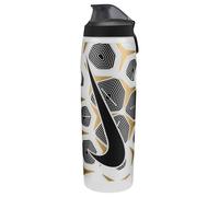 Nike Refuel Bottle Locking Lid 32oz 946 ml Water Bottle Sports Bottle Training Fitness Leakproof, Clear/Black/Flt Gold/Flt Silver/Black
