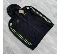 Nike Repeat Tape Logo Full Zip Poly Hoodie Jacket - Black [DX2025-013]