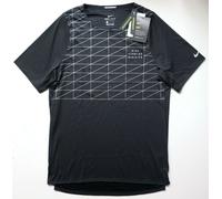 NIKE RISE 365 RUN DIVISION FLASH RUNNING SHORT SLEEVE TOP BLACK CU7876-010 MEN S
