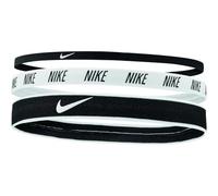 NIKE Running Headbands Pack of 3 (One Size, Black/White/Black)