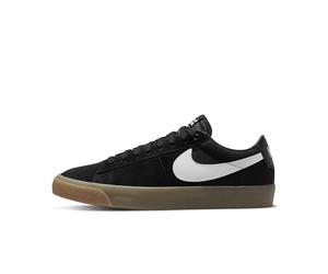 Nike SB Blazer Low PRO GT in Black & White with Gum Sole, Black/White-black-white, 7
