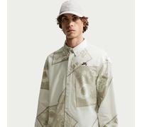 Nike SB Men's Long-Sleeve Button-Up Skate Top - White - Cotton XL