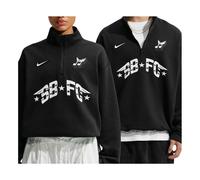 Nike SB Skate 1 2-Zip Fleece Crew-Neck Sweatshirt 'Black' IM5463-010 XXL