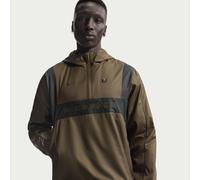 Nike Shox Men's Woven Half-Zip Jacket - Brown - Polyester S