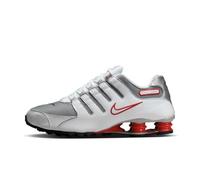 NIKE Shox NZ Men's Trainers 378341 (White/Sport Red/Cool Grey/Metallic Silver 104) UK 9.5 (EU 44.5)